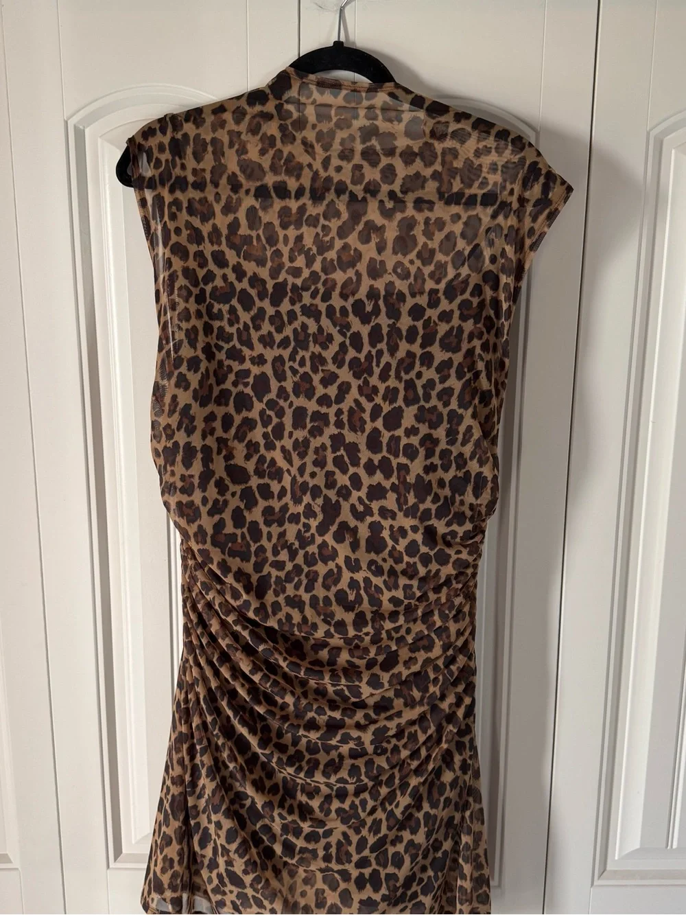 NWT Size XL Abercrombie & Fitch Paloma Leopard Print Mini Dress - Tan & Black.